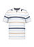 Polo-Shirt, Strick, ecru gestreift - multicolour