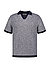 Polo-Shirt, Strick, dunkelblau meliert - salute
