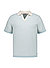 Polo-Shirt, Strick, hellblau meliert - hellblau