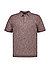 Polo-Shirt Strick, braun meliert - braun