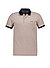 Polo-Shirt, Baumwoll-Piqué, beige meliert - beige