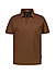 Polo-Shirt, Baumwoll-Jersey, Jacquard, braun - braun