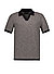 Polo-Shirt, Strick, schwarz-beige gestreift - schwarz-beige