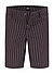Shorts Kane, Modern Regular Fit, Baumwoll-Stretch, dunkelbraun gestreift - dunkelbraun