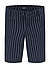 Shorts Kane, Modern Regular Fit, Baumwoll-Stretch, dunkelblau gestreift - dunkelblau