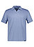 Polo-Shirt, Regular, Leinen-Stretch, blau - blau