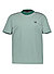 T-Shirt, Baumwolle, grün-ecru gestreift - grün-ecru