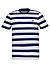 T-Shirt, Baumwolle, navy-hellgrau gestreift - dunkelblau-hellblau