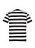 T-Shirt, Baumwolle, schwarz-vanillie - navy-ecru