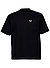 T-Shirt, Baumwolle, schwarz - schwarz