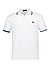 Polo-Shirt, Baumwoll-Piqué, offwhite - weiß-navy-grün
