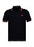 Polo-Shirt, Baumwoll-Piqué, schwarz - schwarz-koralle-hellblau
