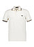 Polo-Shirt, Baumwoll-Piqué, ecru - ecru-schwarz-braun