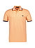 Polo-Shirt, Baumwoll-Piqué, pastell-orange - orange-navy