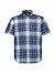 Kurzarmhemd, Baumwolle, Button-Down, Brusttasche, indigo-blau kariert - indigo-blau
