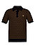 Polo-Shirt, Strick, braun-schwarz - braun-schwarz