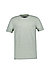 T-Shirt, Leinen-Vikose, grün gestreift - grün