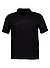Polo-Shirt, Regular, Leinen-Elasthan, schwarz - schwarz
