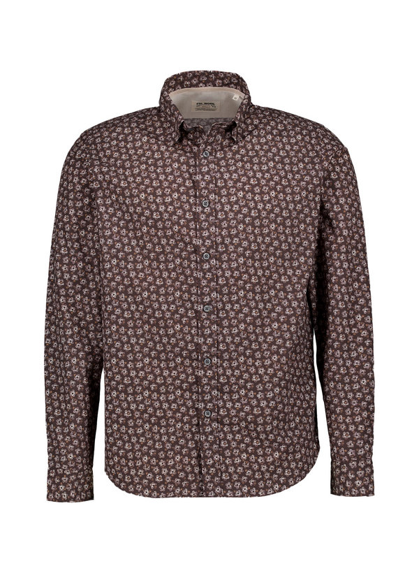 Hemd Treviso, Shaped, Baumwolle, Button-Under, braun floral