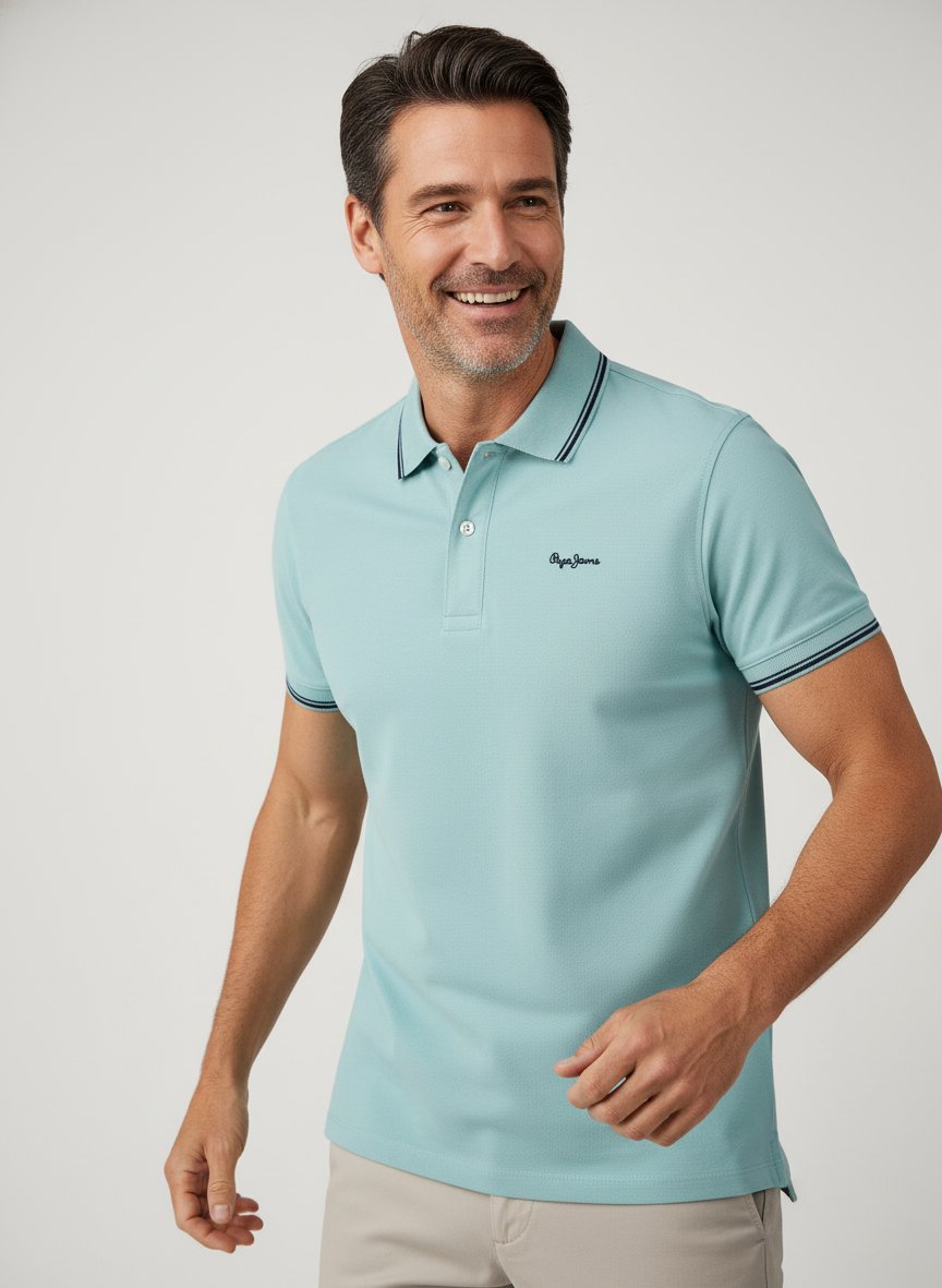 Polo-Shirt Matthew, Baumwoll-Piqué, türkis