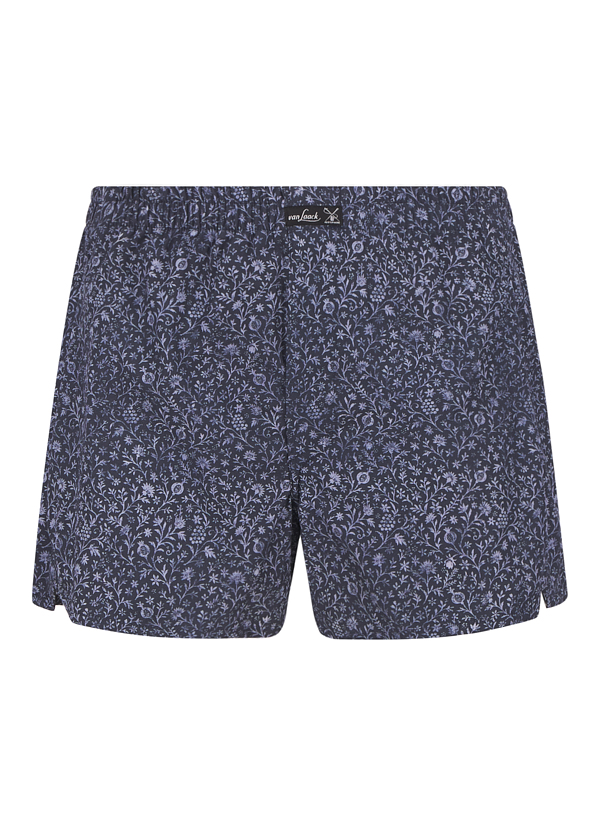 van Laack Herren Boxershorts blau Reine Baumwolle Gemustert