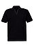 Polo-Shirt, Baumwoll-Frottee, schwarz - schwarz