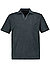 Polo-Shirt, Baumwoll-Frottee, graugrün - graugrün