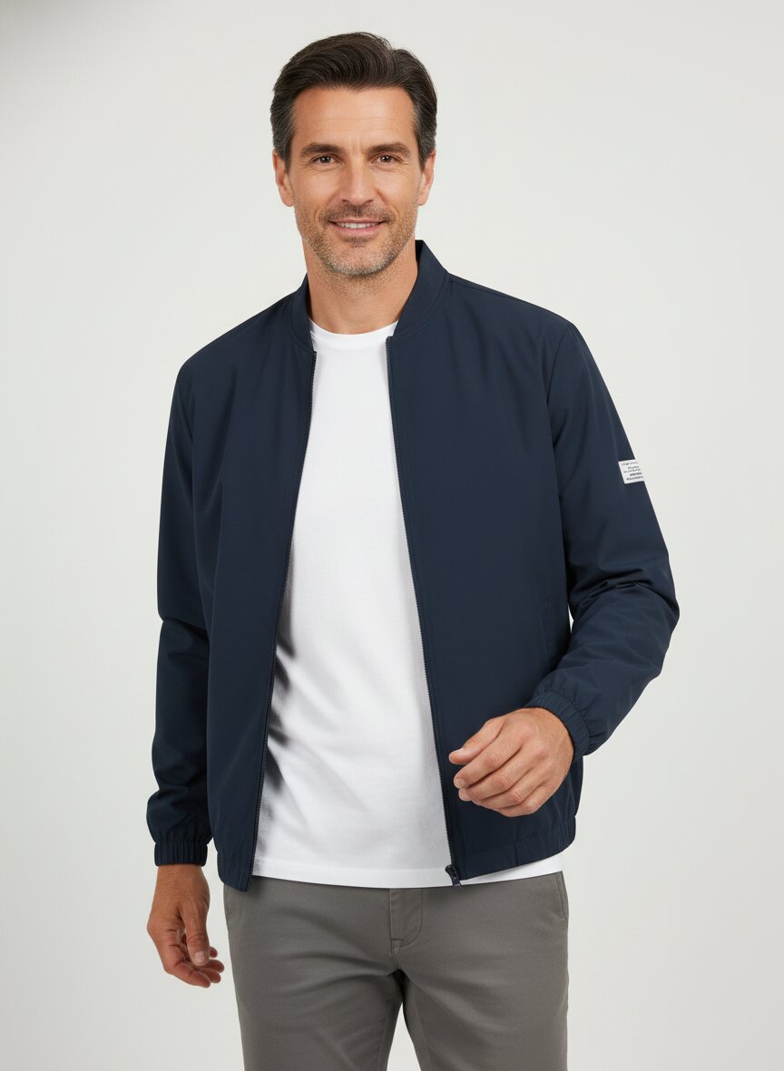 Blouson Belvedere, Mikrofaser wasserabweisend, blau