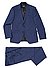 Anzug, Huge, Slim Fit, Schurwolle Super110, dunkelblau kariert - dunkelblau