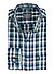 Hemd, Comfort, Baumwolle, Button-Down, Brusttasche, blau kariert - blau