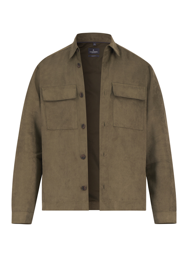 CasaModa Herren Overshirt grün Mikrofaser