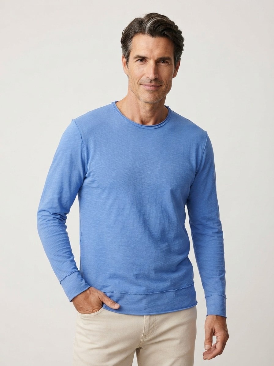 Longsleeve, Baumwolle, dutch blue