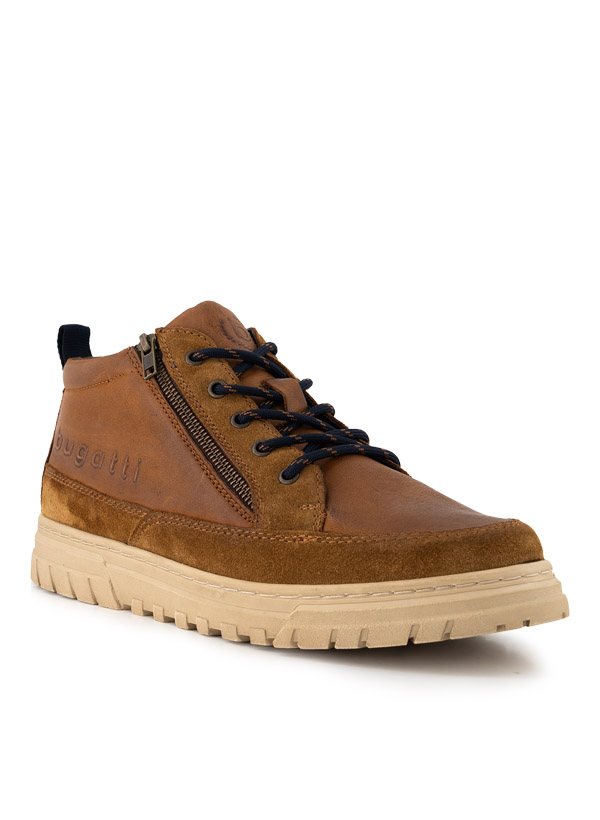 Schnürboots, Leder warmgefüttert, cognac