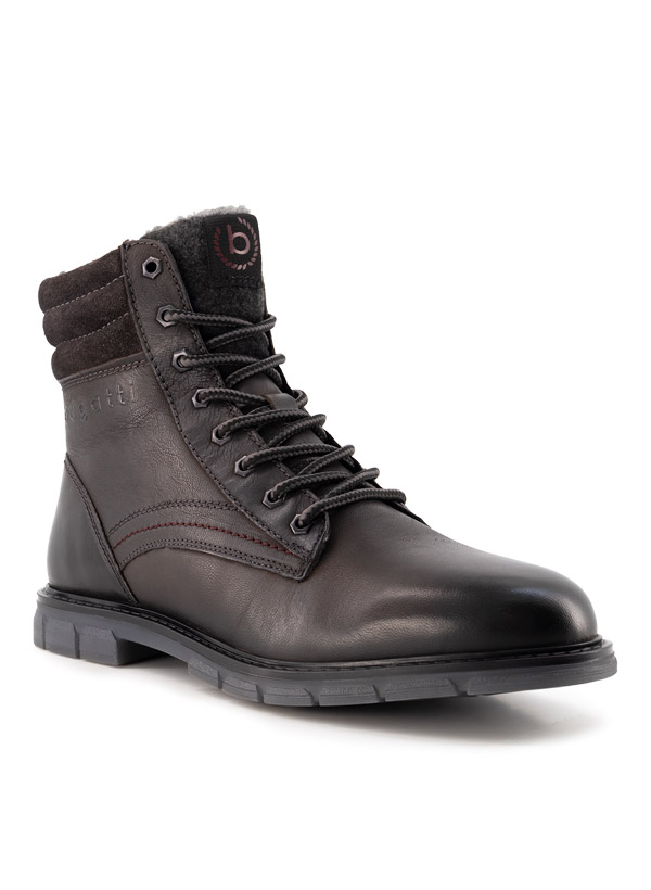 bugatti Herren Schuhe grau Glattleder