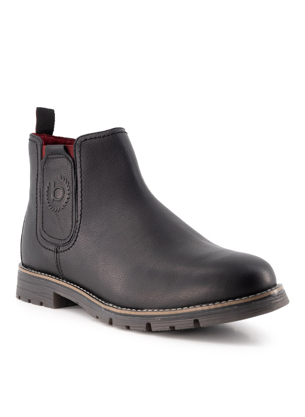 Chelsea Boots, Leder warmgefüttert, schwarz