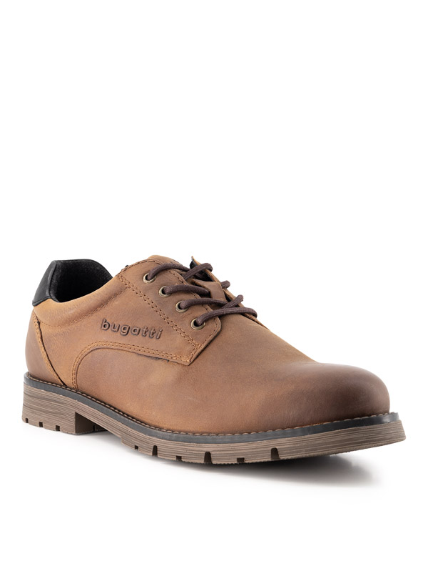 Schnürschuhe, Leder warmgefüttert, cognac