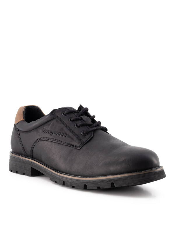 Schnürschuhe, Leder warmgefüttert, schwarz