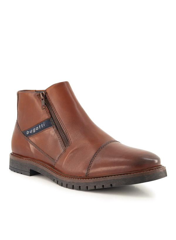 Stiefeletten, Leder warmgefüttert, cognac