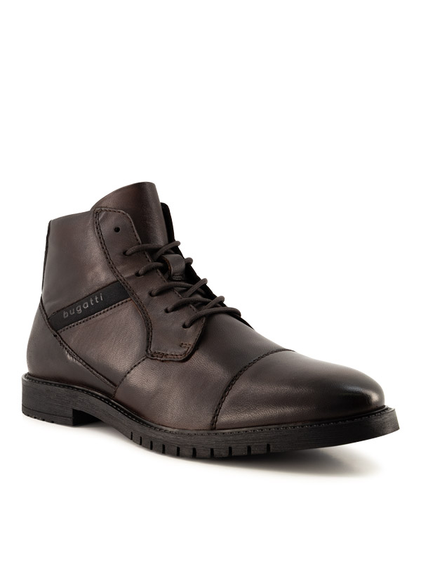 bugatti Herren Schnürboots braun Glattleder