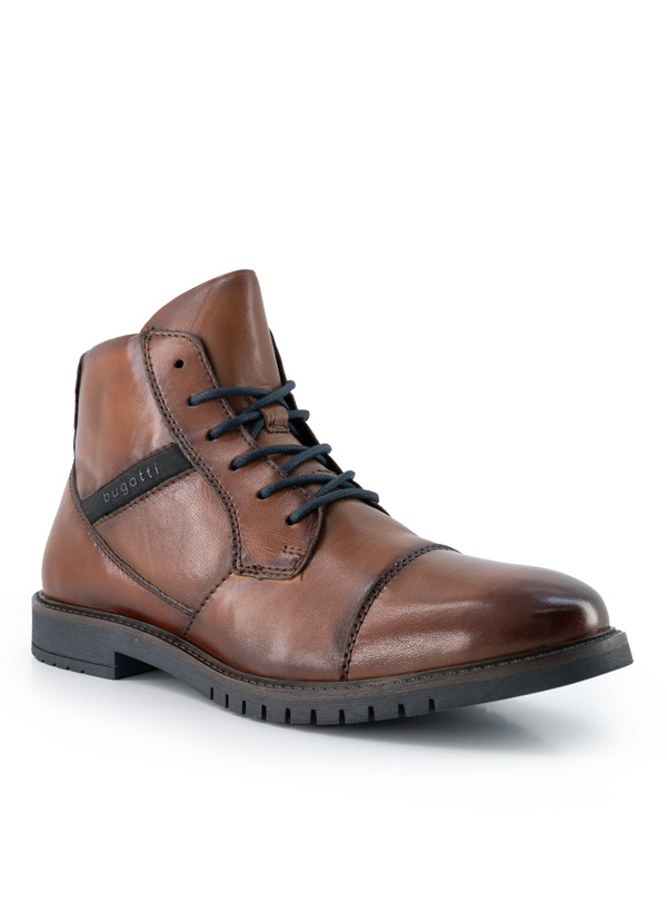 Schnürboots, Leder warmgefüttert, cognac