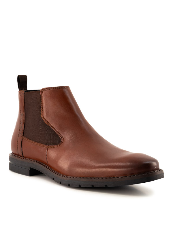 bugatti Herren Chelsea Boots braun Glattleder
