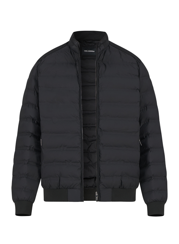 Steppblouson, Mikrofaser wasserabweisend, schwarz