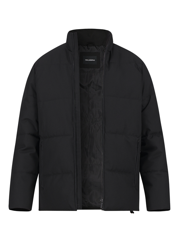 Steppjacke, Mikrofaser wasserabweisend, schwarz