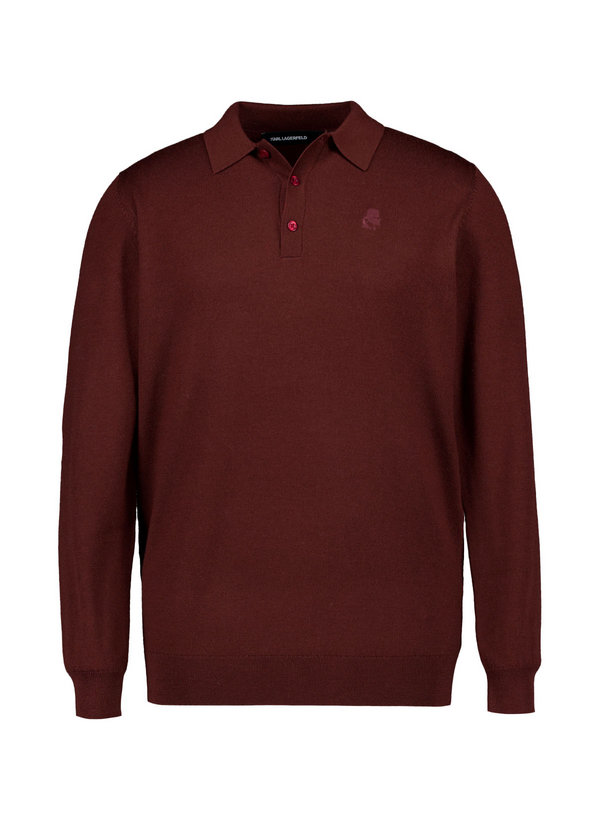 Polo-Shirt, Merino-Wolle, merlot