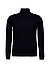 Rollkragenpullover, Merinowolle, schwarz - schwarz