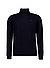 Rollkragenpullover, Merinowolle, navy meliert - navy