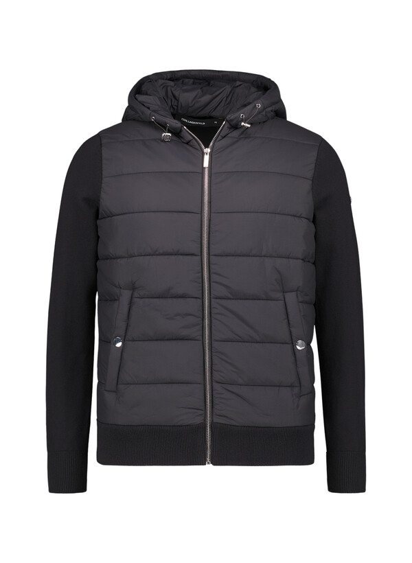Hybrid Jacke, Baumwolle, dunkelblau wattiert