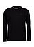 Longsleeve, Baumwoll-Stretch, schwarz - schwarz