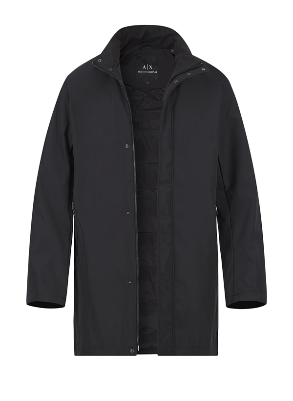 Jacke, Mikrofaser wasserabweisend, schwarz