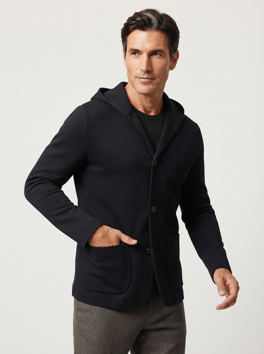Cardigan, Baumwolle-Wolle Mischung, navy